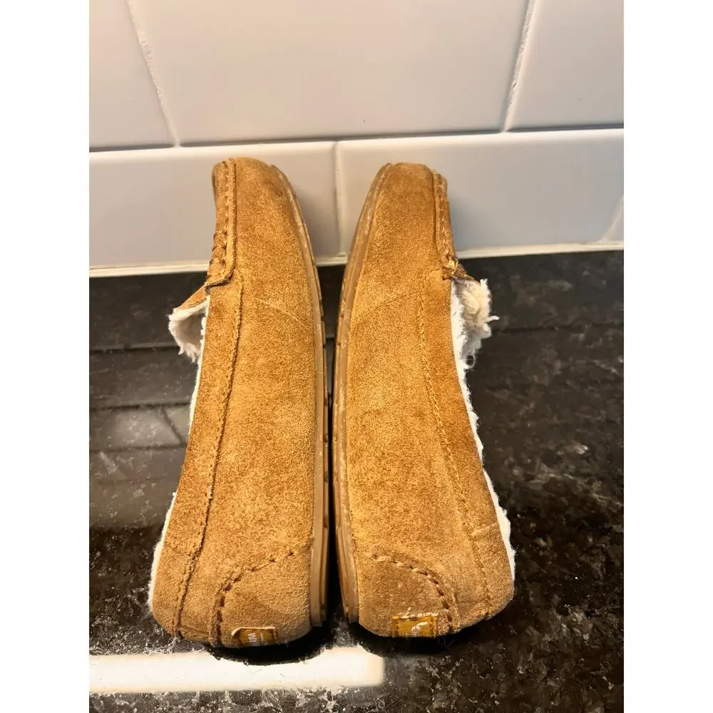 Koolaburra by‎ Ugg Kids Slip-On Riley Moccasin Slippers Comfort Brown Size 13